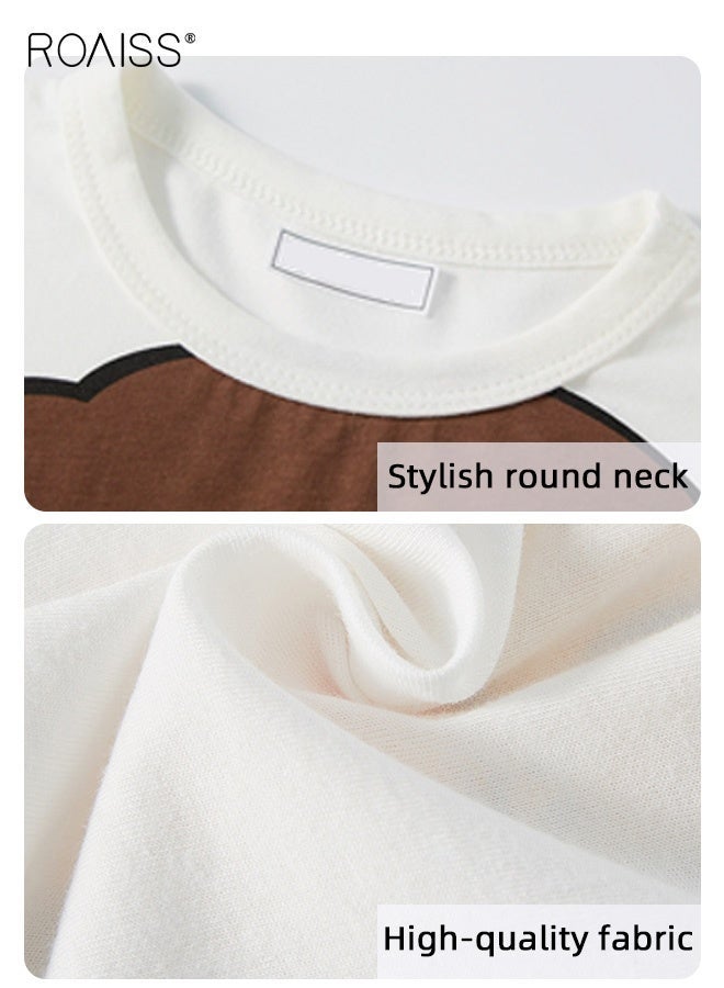 roaiss Boys Summer Cotton T-shirt, Short Sleeve Round Neck Tops for Toddler Boys, Stylish Unique T shirt with Lion Pattern, Suitable for Daily Wear or Any Occasion - Image 3